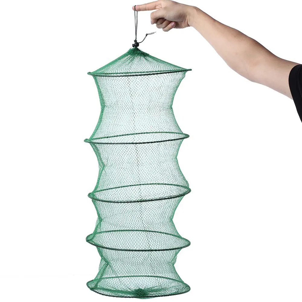 5 Sections Lightweight Fyke Fishing Net Large Mesh Length 65cm Nylon