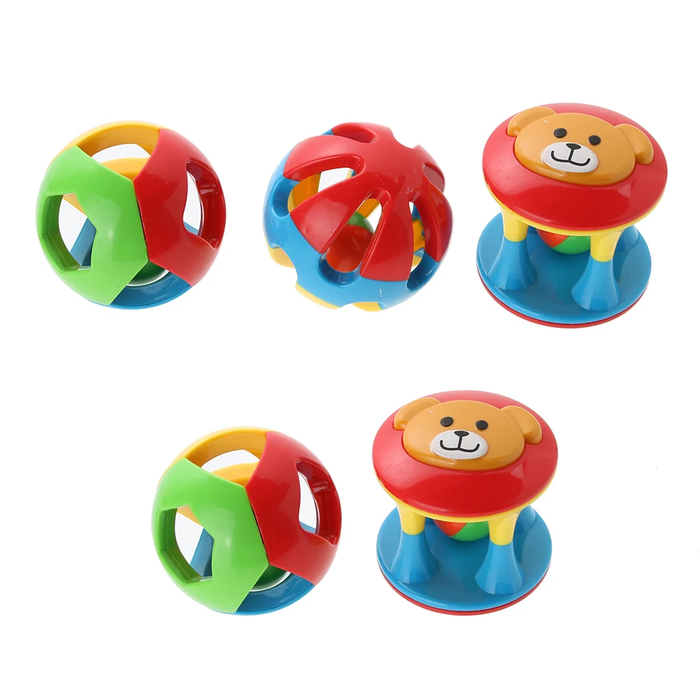 Plastic Baby Hand Shake Bell Ring Rattles toys Baby Educational 