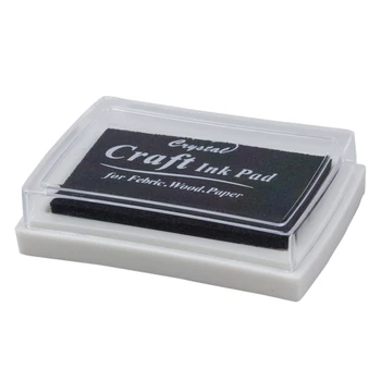 

Hot Black Ink Pad Inkpad Rubber Stamp Finger Print Craft Non-Toxic Baby Safe