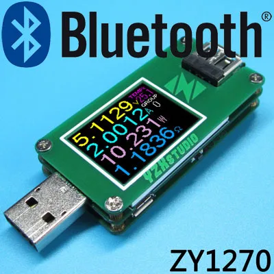 YZXstudio цветной Измеритель USB ток напряжение емкость Быстрая зарядка QC4 PD3.0 MFI PPS протокол тестер - Цвет: Темно-серый