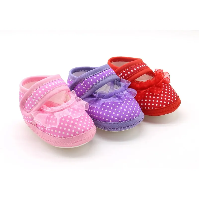 Baby Girls Cute First Walkers Toddler Bowknot Mesh Flower Footwear