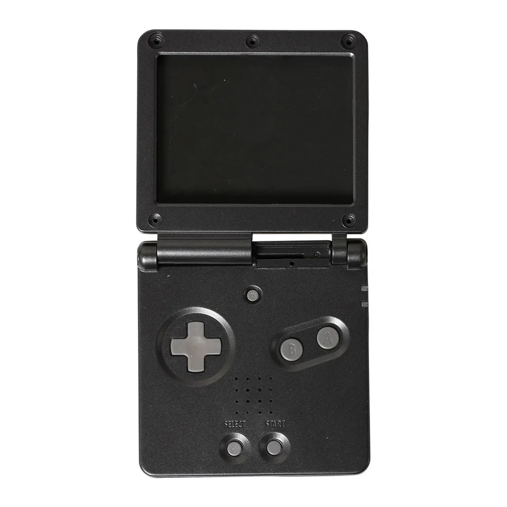 Сменный Чехол для Gameboy Advance SP для GBA SP, чехол для игровой консоли, чехол с кнопками - Цвет: black