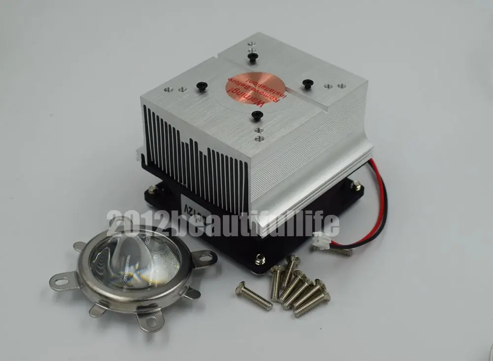 60degree 90degree 120degree Lighting Angle DC12V Aluminum Heat sink Radiator with Fan for 20W 30W 50W 60W High Power Led