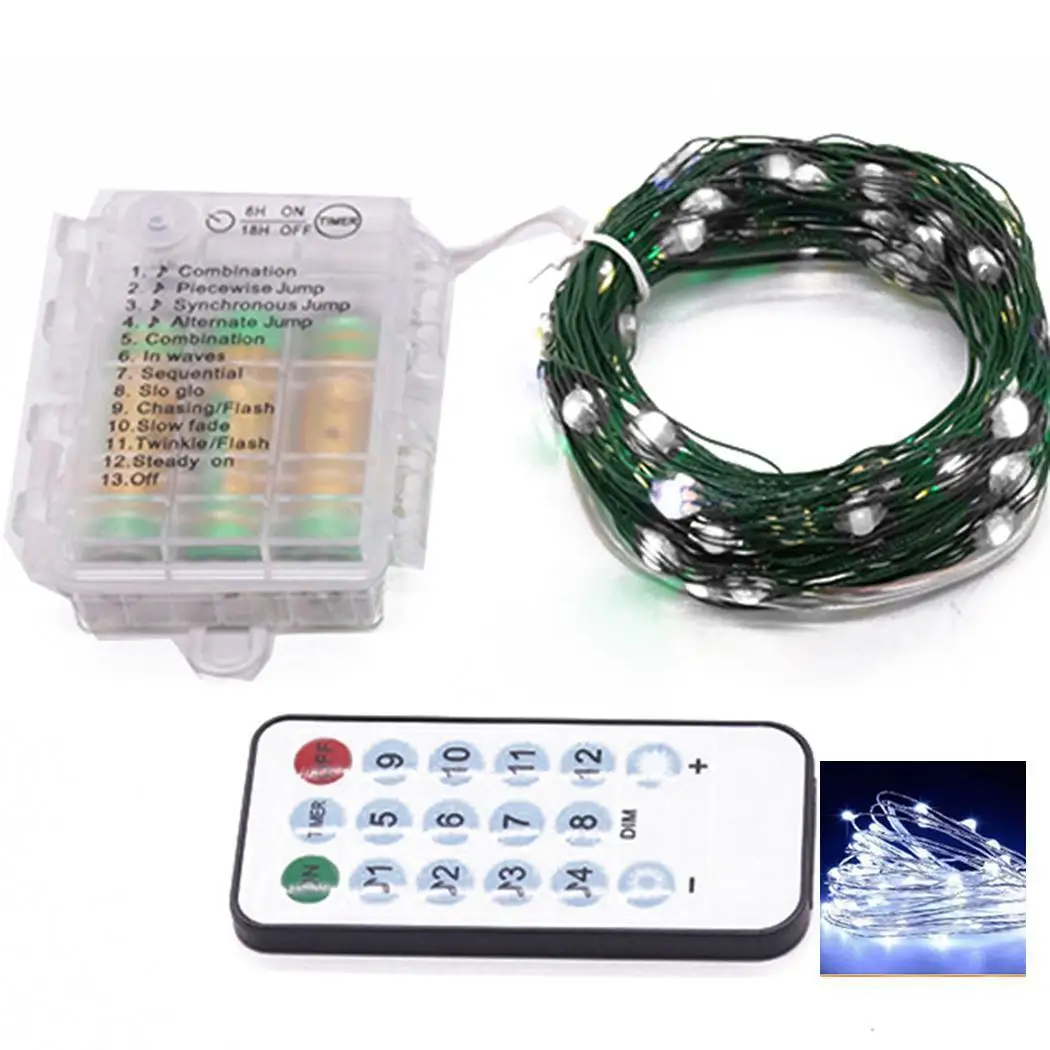 

12 Mode Adjustment LED Music Copper String Light String 5028 Restaurant, Party, Outdoor Headlight Beads 200g