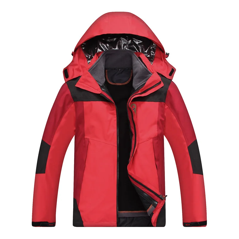 2018 Winter Men Outdoor 3 in 1 Soft shell Jackets Two-piece Removable Thermal Waterproof Windproof Coat Hiking Climbing Jackets 2018 Winter Men Outdoor 3 in 1 Soft shell Jackets Two-piece Removable Thermal Waterproof Windproof Coat Hiking Climbing Jackets