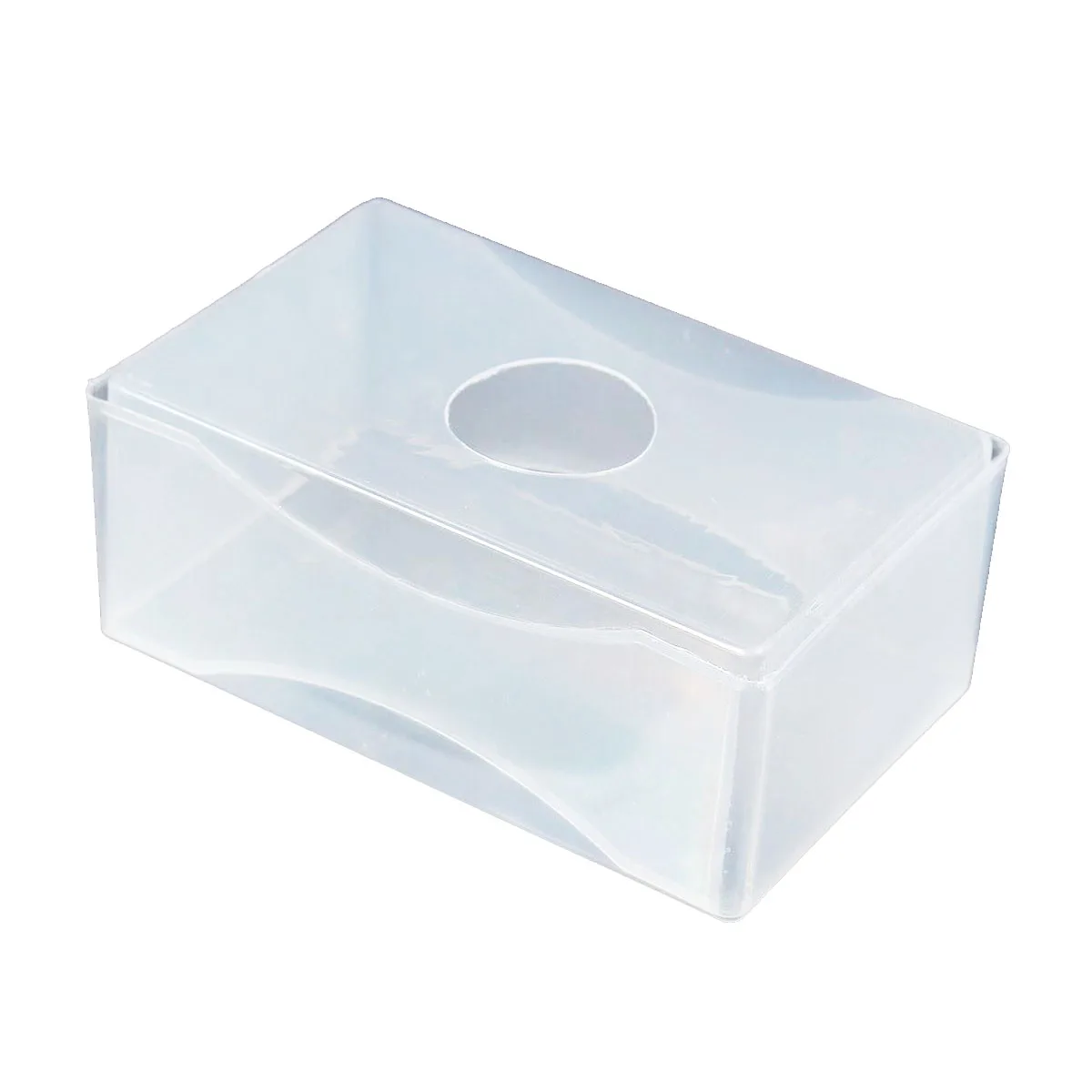 

10 x Business Card Box Plastic Holders Clear Craft Beads Container Storage Boxes White