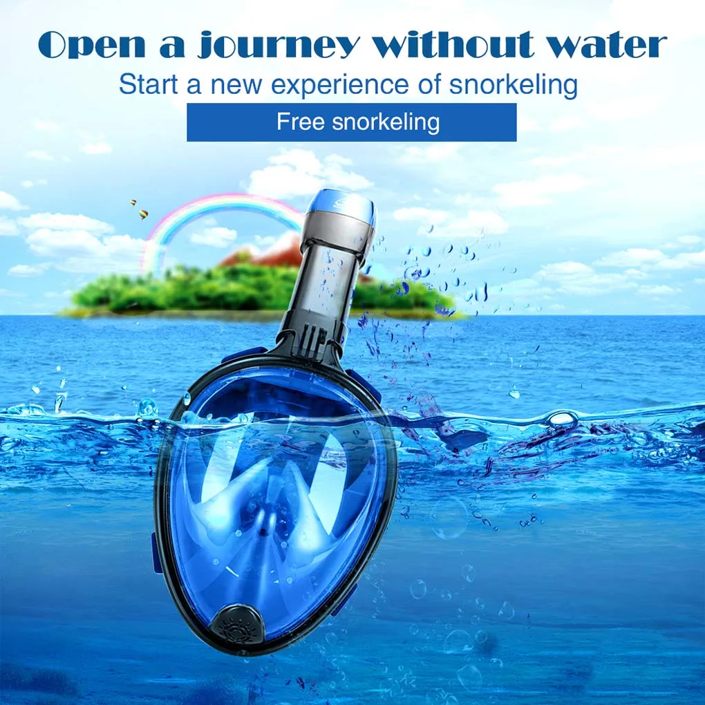 

SMACO Women Men Underwater Diving Mask Snorkel Scuba Swimming Training Full Face Snorkeling Mask for Gopro Camera