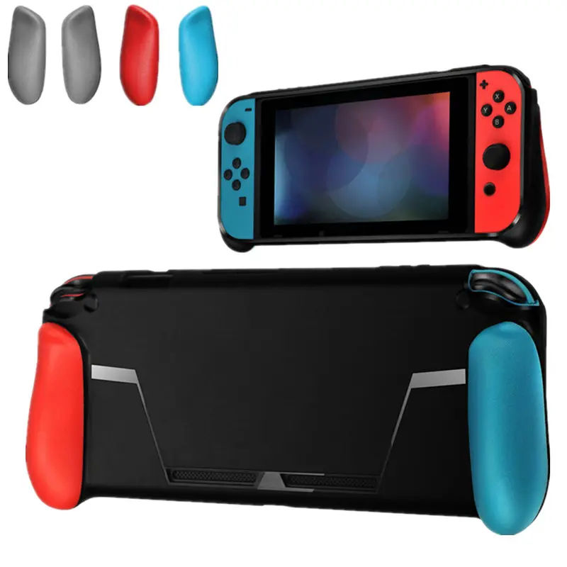 Soft Protective Case for Nintend Switch NS NX Console TPU Shell Handle Grip with Game Card Slot Anti-Shock Cover Tempered film |