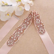 С кристаллами, атласное Свадебные ремни Diamond свадебный пояс со стразами для невесты лентой створки пояса для выпускного вечера DressesJ129RG