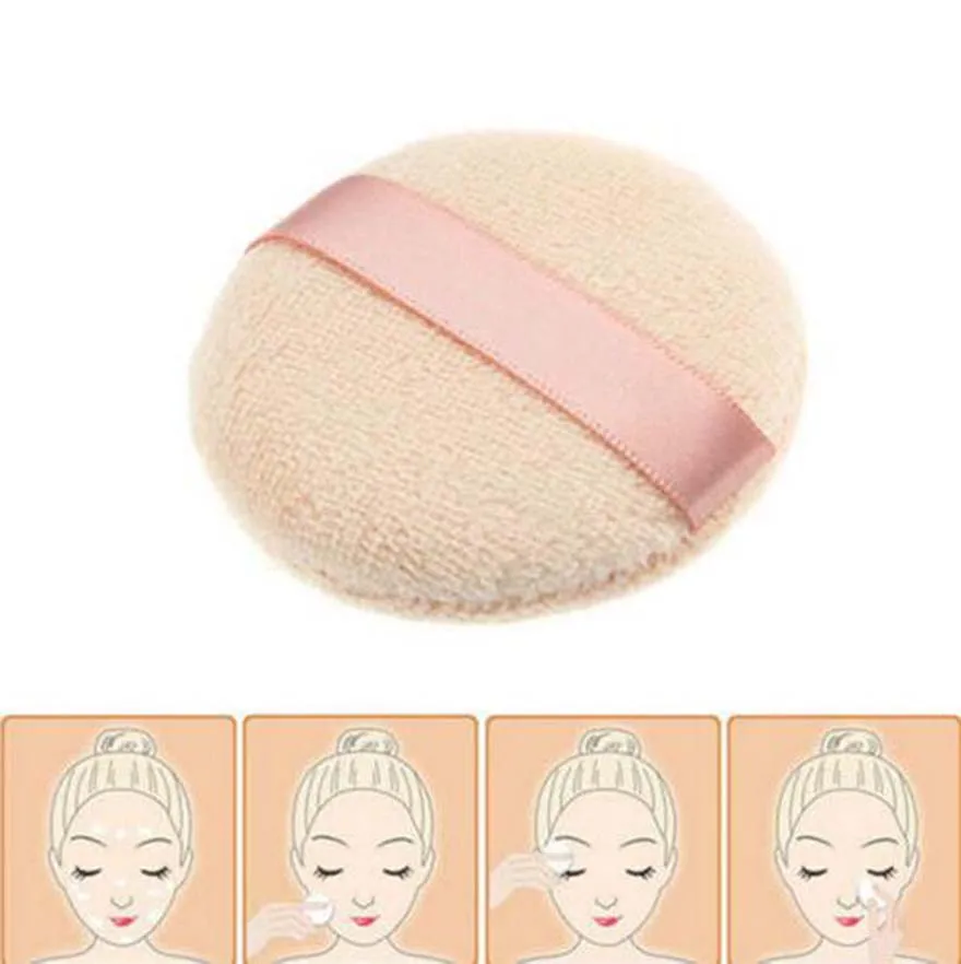 

2019 New Fashion Style Make-up puff 8CM Large Face Body Powder Puff Foundation Cosmetic Makeup Soft Sponge Silk Lady Makeup Tool