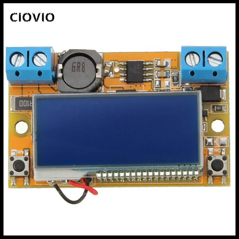 2 шт. двойной дисплей DC-DC 5-23 В до 0-16,5 в 3 А Макс понижающий источник питания понижающий преобразователь Регулируемый ЖК понижающий регулятор напряжения