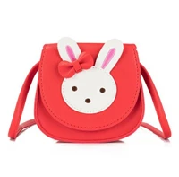 Милый из искусственной кожи детское портмоне кролик бант Мини сумка через плечо Детская сумка через плечо для девочек сумки на плечо 5 цветов - Цвет: Красный
