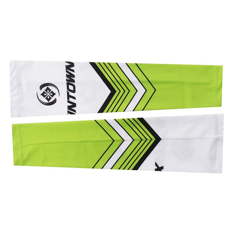 

XINTOWN Cycling Arm Striped Bicycle Bike Cuff Sleeve Cover UV Sun Protection(White+green)