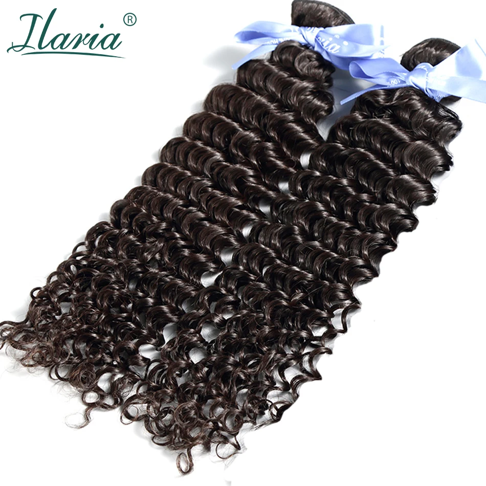 

ILARIA HAIR 7A Malaysian Curly Hair 2 Bundles 100% Curly Human Hair Weaves Virgin Hair Extensions Natural Color Top Quality