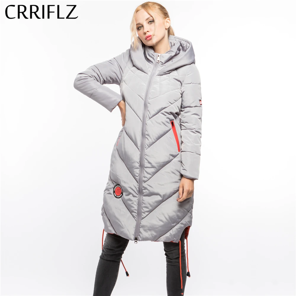 CRRIFLZ Зимняя распродажа длинная модная Высококачественная теплая зимняя куртка
