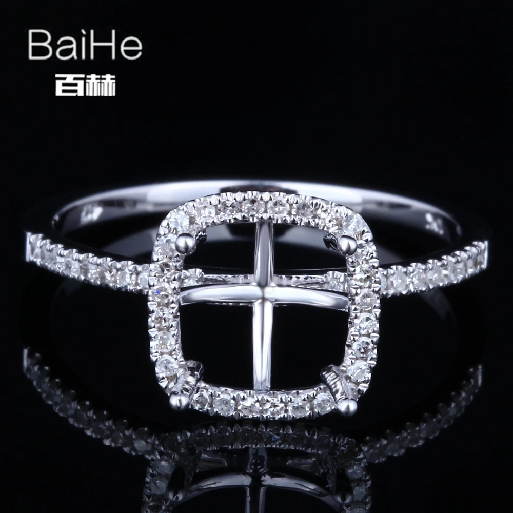 BAIHE Solid 14 K, белое золото, сертифицированная подушка, огранка, помолвка, для женщин, милые/Романтические ювелирные изделия, элегантные уникаль... BAIHE Solid 14 K, белое золото, сертифицированная подушка, огранка, помолвка, для женщин, милые/Романтические ювелирные изделия, элегантные уникаль...