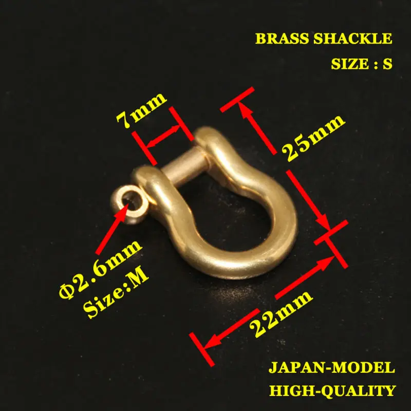 SK602) 10 шт маленькая твердая латунная Скоба Соединительный карабин для связки ключей кожевенное ремесло высокого качества-Япония-модель