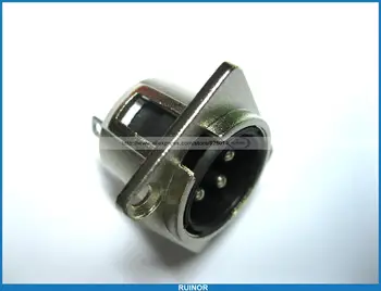 

10 Pcs Metal Audio Mic Connector XLR 3 Pin Male Chassis Mount Socket Locking