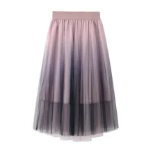 Макси юбка Faldas Mujer Европа ампир полиэстер хлопок нет и Америка настоящий стиль Женская Повседневная плиссированная Пышная юбка