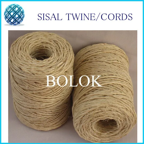 

Natural color sisal string (dia.: 1.5mm, 1 ply twisted) (40PCS/LOT) 80m/spool DIY sisal twine used garden t wholesales