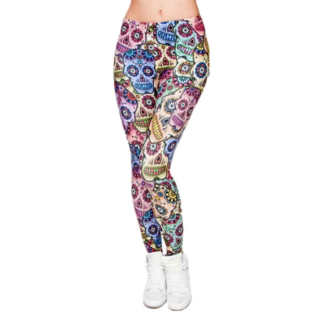 

Classic 3D Print Mexican Skull Leggings Women Causal Jeggings Sexy Leggins Tayt Fitness Legging Calzas Mujer Soft Legins Girls