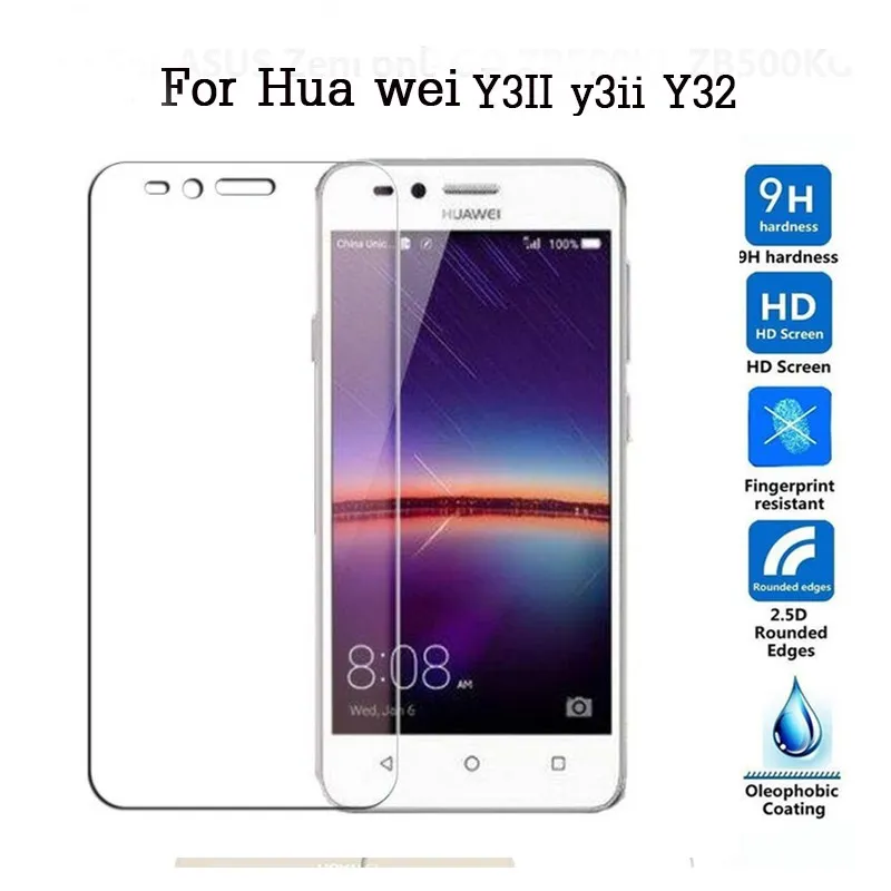 Закаленное стекло 9H для Huawei Y3 II Y3II Защитная пленка экрана LUA L21 L22 U22 L02 L03 Sko|Защитные