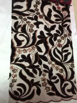 

Cyndi-10.17176 embroidered Mesh Tulle fabric Factory price sequins Nigerian lace fabrics
