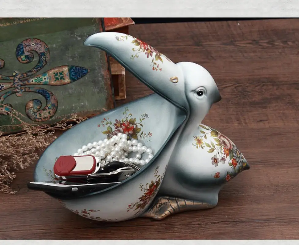2018 NewStyle Creative lucky animal ornament candy dish sundries storage ornaments