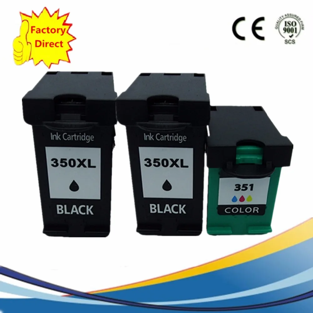 Картриджи с чернилами 350XL 351XL восстановленные для HP350XL HP351XL Photosmart 4272 5273 4283 4345 5250