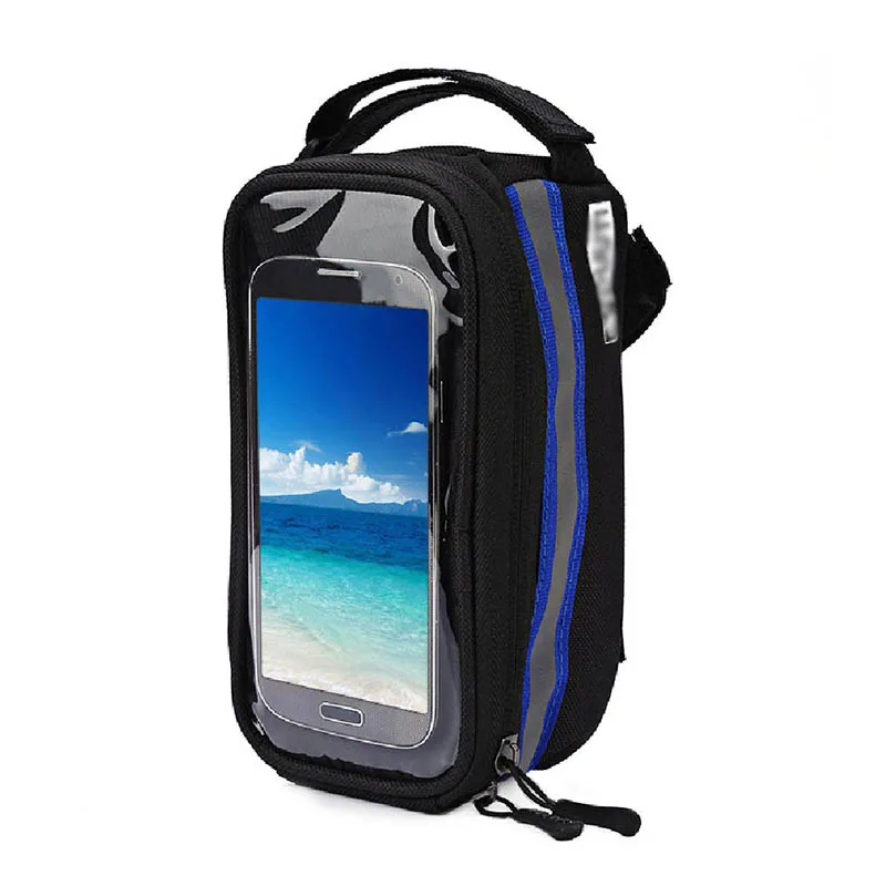 Bicycle Phone Bag Case Touch Screen Waterproof Bike Frame Front Tube Storage Bag Pouch Case for iPhone Samsung 3.5-6 inch Phones (18)