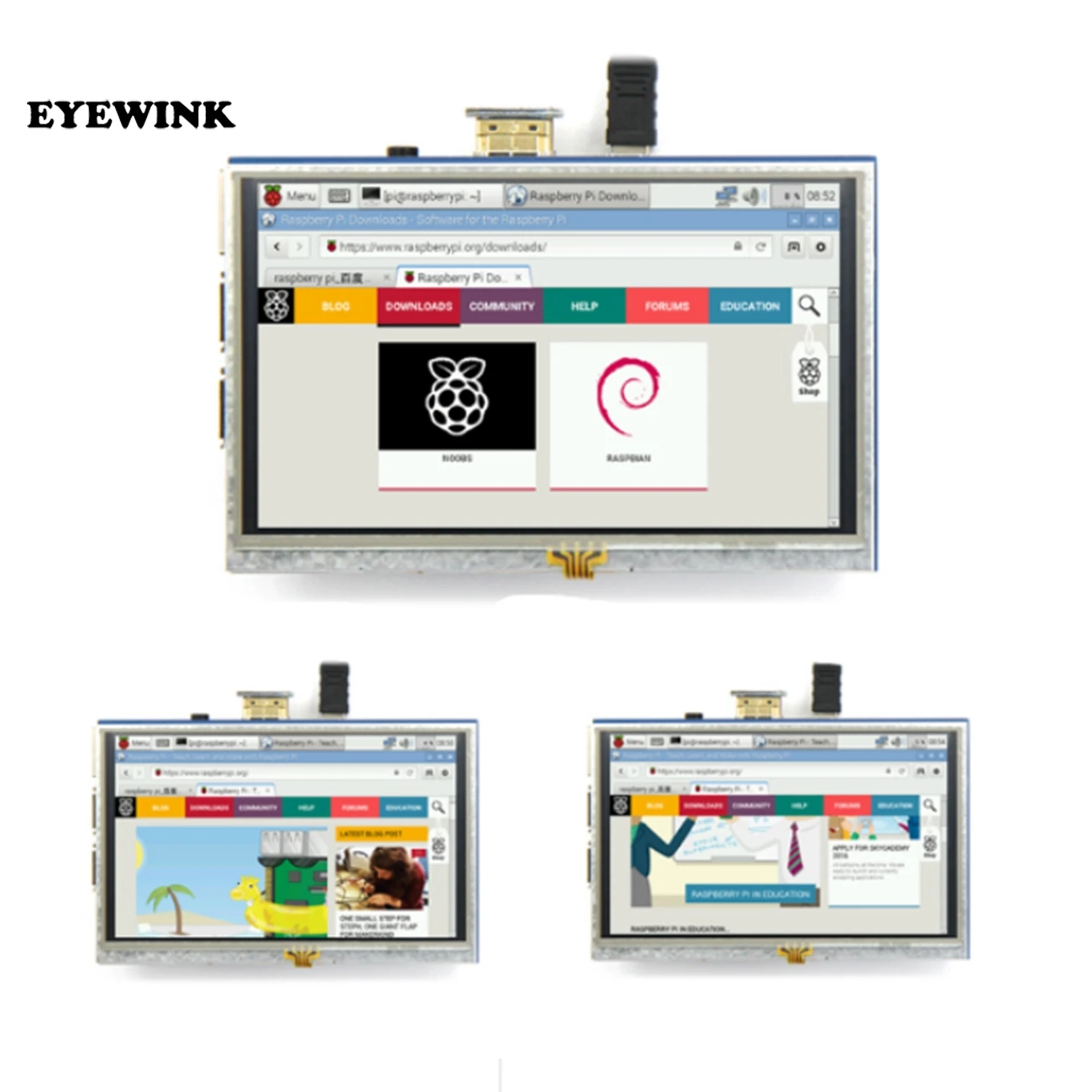 ЖК-модуль 5,0 дюймов Pi TFT 5 дюймов резистивный сенсорный экран 5,0 дюймов ЖК-экран модуль HDMI интерфейс для Raspberry Pi 3 A+/B+/2B