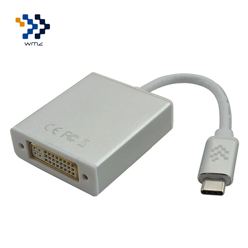 

USB-C 3.1 Male to DVI Female 1080P Video Adaptor Converter Cable Wire Cord Plug Connector (White)