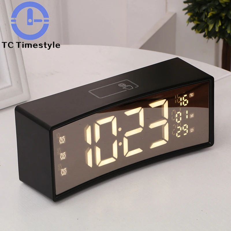 Best Selling 2018 Touch Alarm Clock Digital LCD Display Reveil Night light Table Clocks Snooze