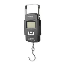 Портативные электронные весы, многофункциональные подвесные багажные весы с зуммером, Синяя подсветка, цифровой подъемный инструмент для крана