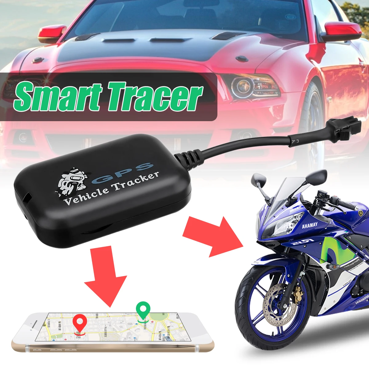 

Mini Vehicle GPS Tracker Car Motorcycle Rear Time GSM GPRS gps Locator Anti-Theft Alarm Tracking Device Monitor System
