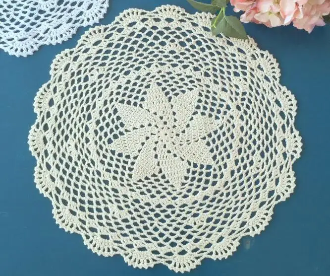 ГОРЯЧАЯ круглая настольная салфетка подложка DIY для вязания крючком кружевная