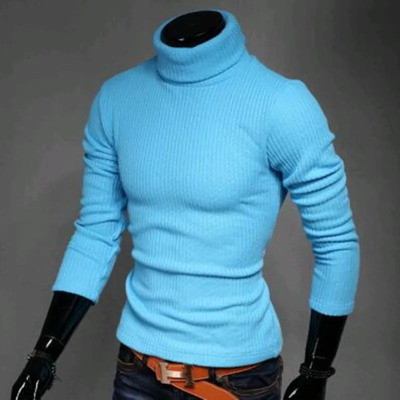 Новинка, зимний цветной свитер с отворотом, корейский свитер с высоким воротником, тонкий уплотненный свитер