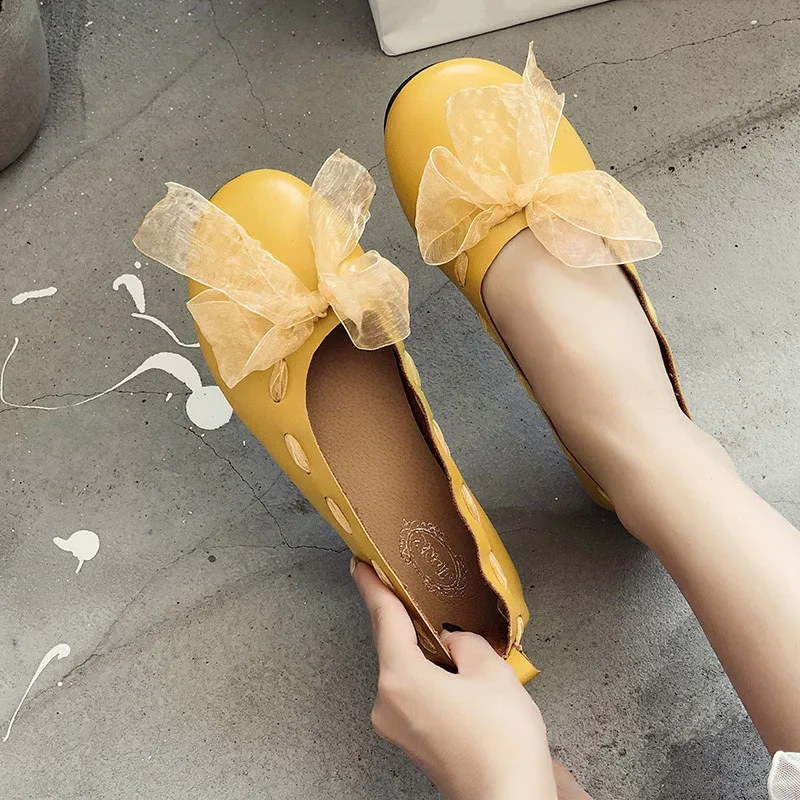 

Shoes Women Flat Slippers Low PU Designer Slides Butterfly-knot Flower Soft Luxury Rubber 2019 Floral Fashion Basic
