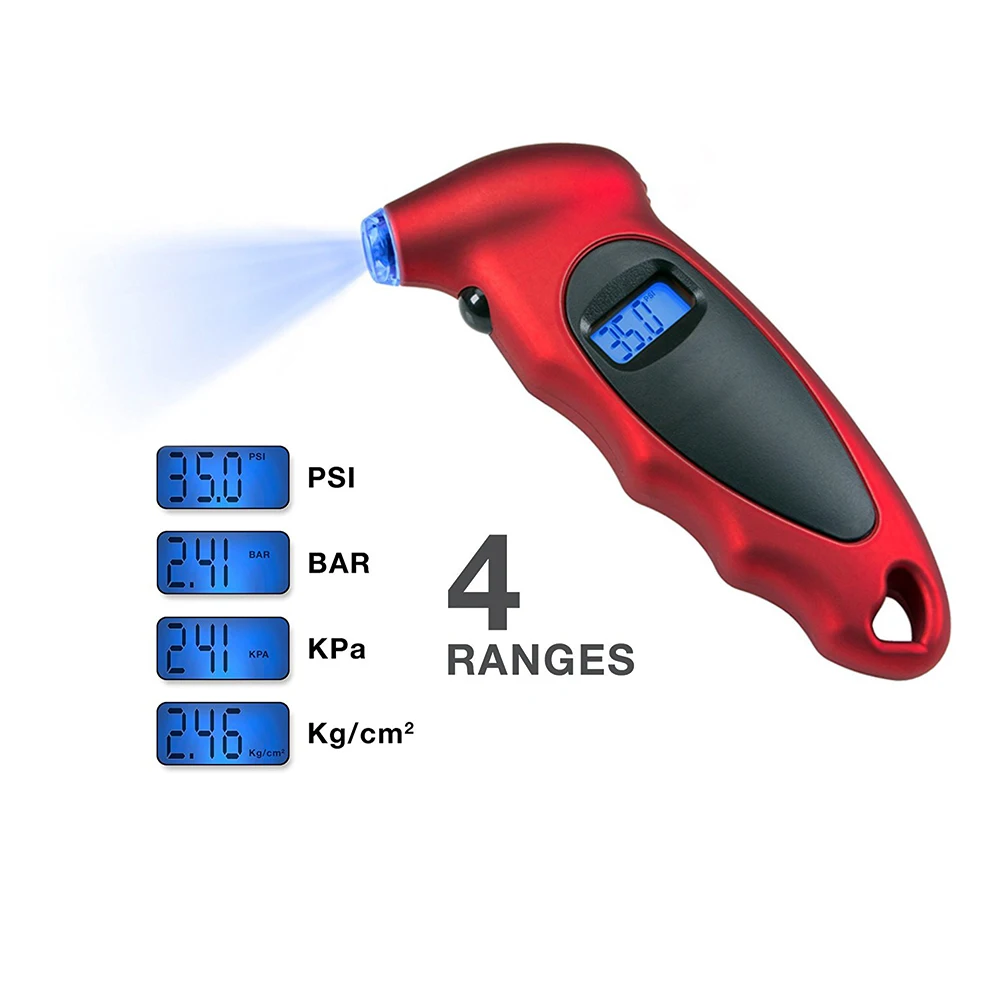 Манометр автомобильный ЖК цифровой датчик давления воздуха в шинах метр для авто мотоцикла автомобильный инструмент диагностики давления в шинах
