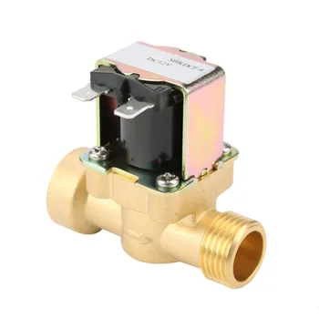 

G1/2 Normal Closed Pilot-operated Water Inlet Electric Solenoid Valve DC 12V Brass Electric Magnetic Valve