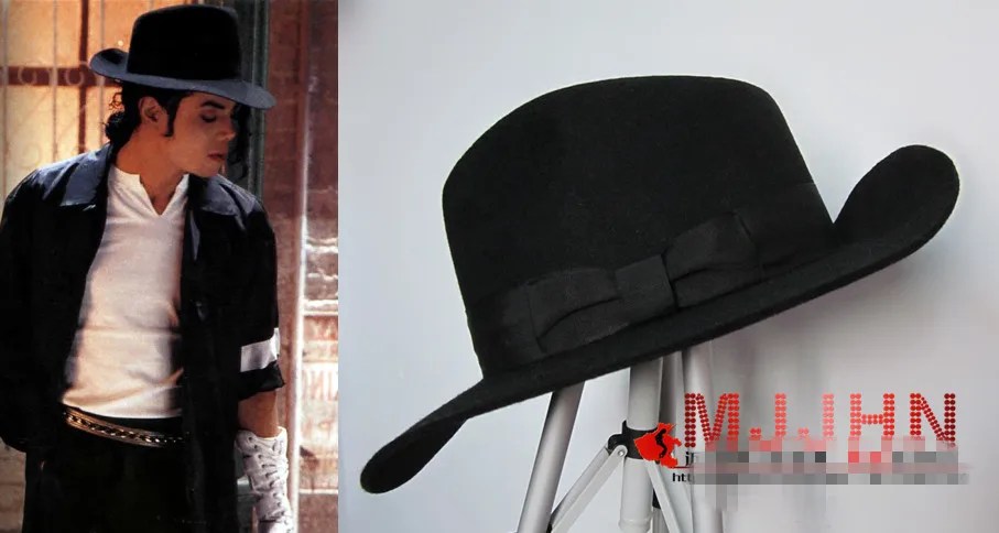 MJ Майкл Джексон Billie Jean с именем черная фетровая шерстяная шляпа Trilby коллекция для выступлений вечерние шоу имитация подарка
