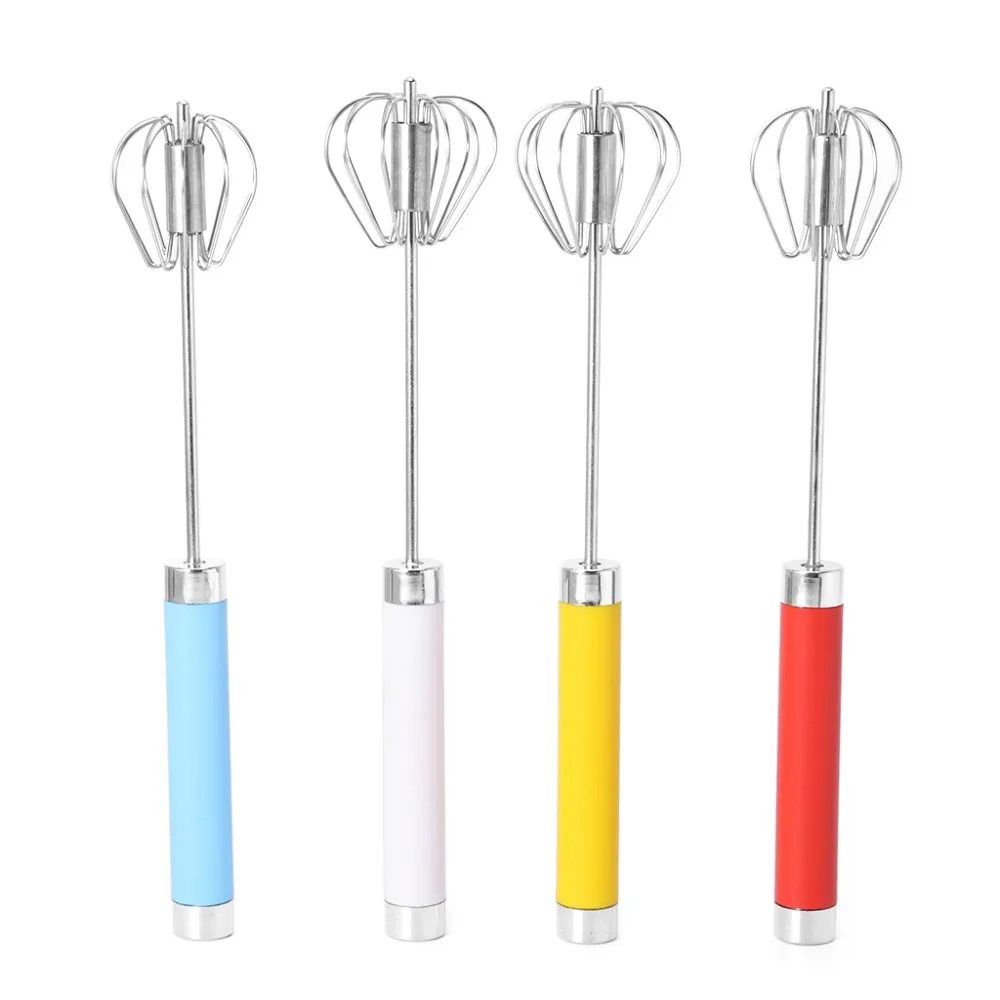 

2Pcs Stainless Steel Manual Rotary Egg Beater Hand Crank Blender Cooking Tool Drop Ship De3