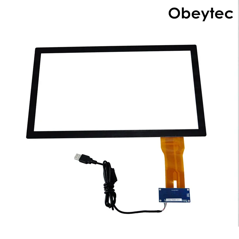 Obeytec 1" емкостная сенсорная панель, USB/iec порт, 10 касаний, P-CAP, 4:3, для ЖК-монитора