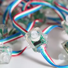 12 мм DMX512 пикселей led модульная светящаяся гирлянда; полный цвет; 50 шт. струна, вход DC5V, водонепроницаемый IP68, светодиод квадратной формы света