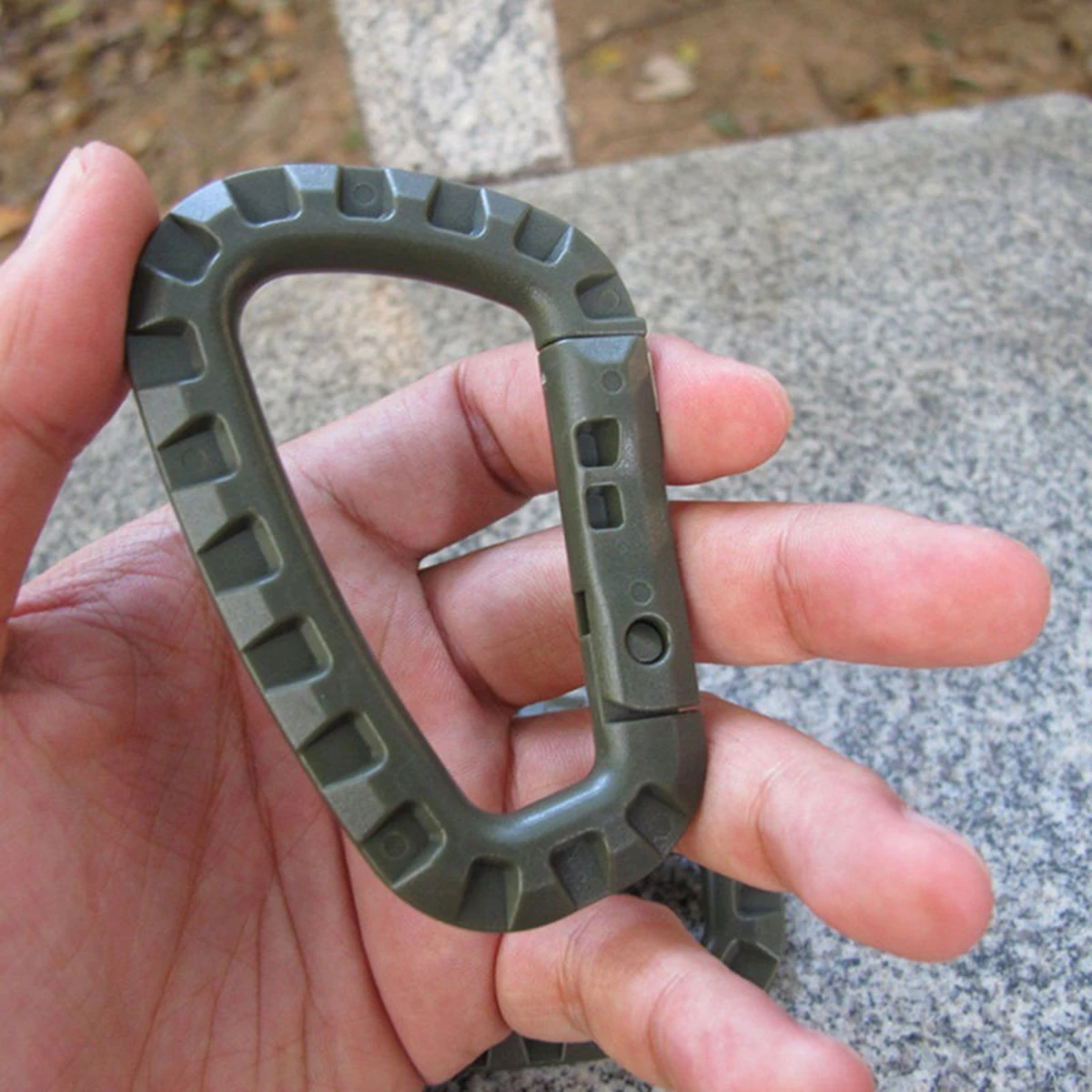 New 5 Pcs/ Lot Outdoor Camping Hiking Plastic D-Ring Carabiner Key Chain Clip Hook Buckle Travel Kits Random Color