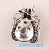 Broche de cristal con forma de jirafa para mujer, broche de cristal con forma de jirafa, Color azul real, broche de vidrio ► Foto 2/6