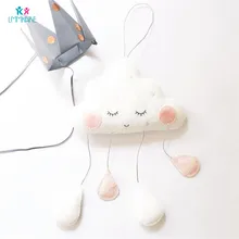 Детское оформление спальни, детская палатка, украшение, облако, войлок, капля дождя, подвесное украшение на стену, висящее на кровати, Комплект постельного белья для малышей