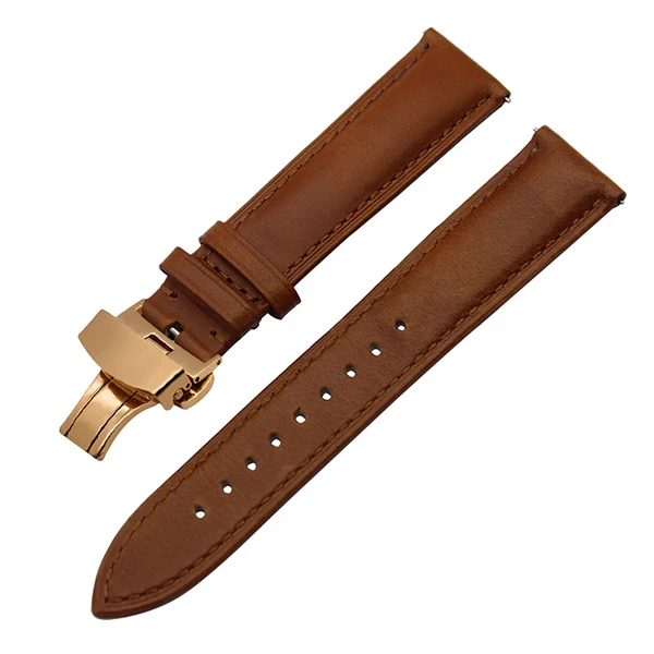 Italy Genuine Leather Watchband 20mm 22mm for Huami Amazfit GTR 47mm 42mm Butterfly Clasp Watch Band Quick Release Strap Belt - Цвет ремешка: Light Brown RG