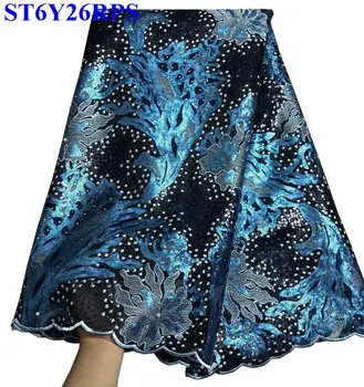 

Latest african Beaded laces 2018 High Quality Nigerian silver sequin fabric alibaba Organza Lace Fabric For Wedding Dress RE002