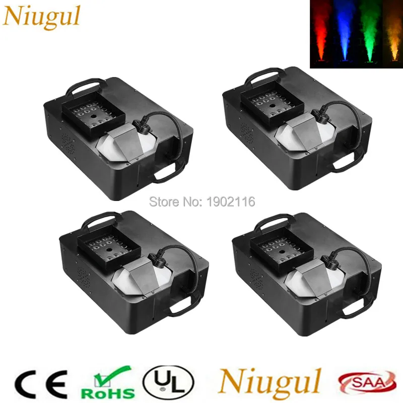

4pcs/lot 1500W DMX/Remote Control LED Pyro Vertical Smoke Machine, LED Fog machine RGB 3in1 Fogger Stage Special Effect Machine